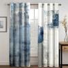 Сине-серые граффити-арт-текстура абстрактный дизайн искусство бесплатная доставка 2 шт. тонкие затемняющие оконные шторы для гостиной спальни
