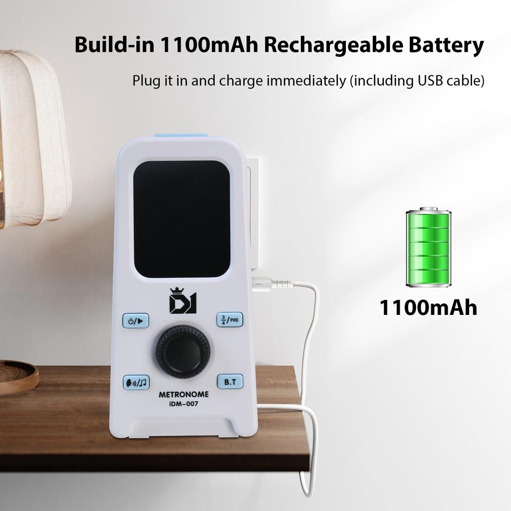 DK Electronic Metronome BT Speaker Rechargeable LCD Screen Vocal Metronome for Mini Piano Guitar