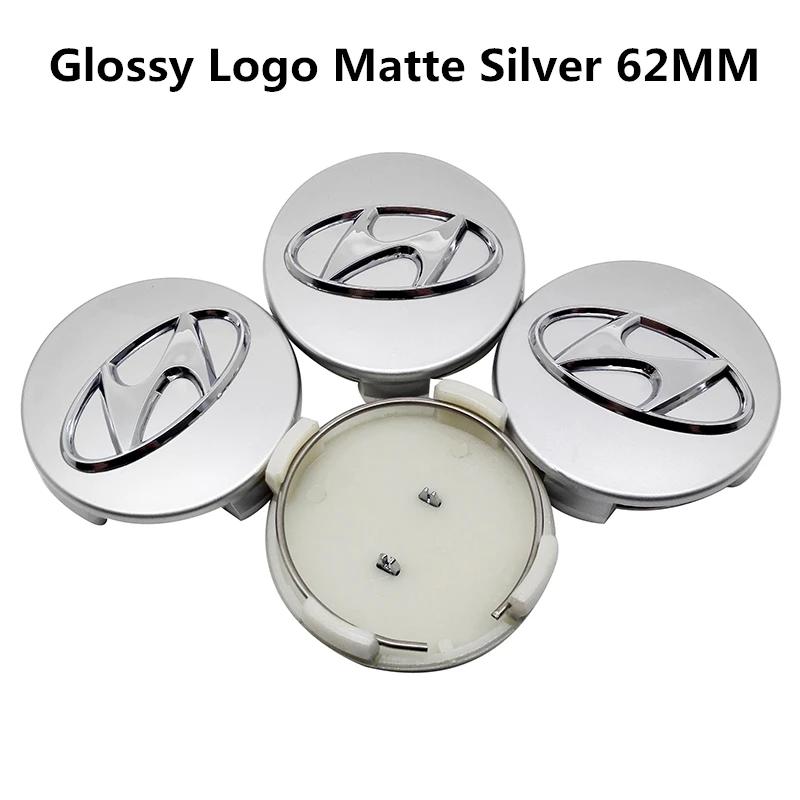 4pcs Tire Center Caps for Hyundai Car Wheel Hub Covers Sonata IX35 I20 I30 Azera Elantra Accent Santa Tiburon Verna Decoration RR77