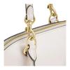 Coach Lara Zipper Closure Detachable Shoulder Strap Classic Gold Label Glossy Nappa Leather Handbag Women Handbag Chalk-White CEA01-IMCHK
