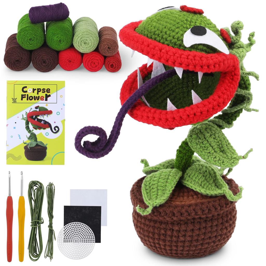 Fenrry Halloween Complete Crochet Starter Kit с пошаговыми видеоуроками Knitting Kit DIY Craft Supplies