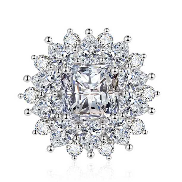 Sace Gems Классическое кольцо из медного сплава с цирконом, женские ювелирные изделия, свадебный подарок для вечеринки