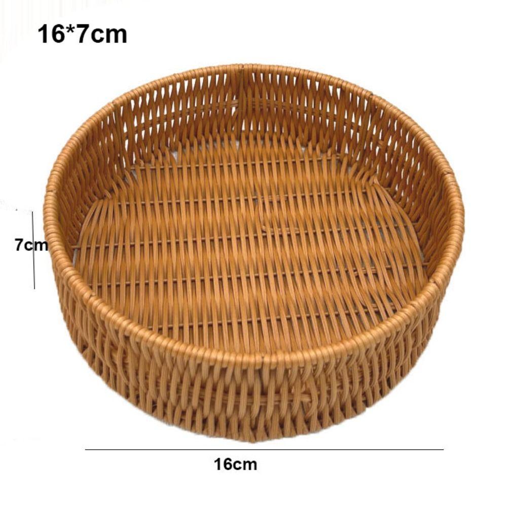 Твердость Ротанг Плетеная Тканая Сервировочная Корзина Ручной работы Ротанговая Корзина