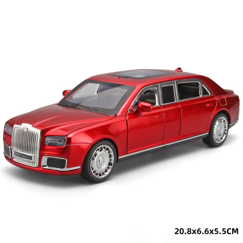 1/24 Aurus Senat Сплав Лимузин Люкс Модель Автомобиля Литье под Давлением Металл Броневик Модель Автомобиля Симуляция Звука Света Игрушка для Детей Подарок