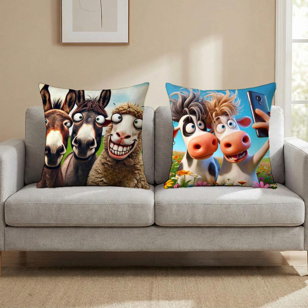 Смешная наволочка с ягненком, универсальная наволочка для дома и автомобиля - Двусторонняя, мягкая и прочная для повседневного использования