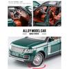 1/24 Land Rover Range Rover Suv Car Model Simulation Sound and Light Pull Back Alloy Car Collection Ornaments Boy Toy Car Gifts