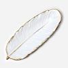 Exquisite Plate Stylish Porcelain Creative Feather Shape Food Plate Home