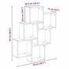 VidaXL Étagère murale sous forme de cube vieux bois 78x15x93 cm, stockage en forme de cube, organisateur en forme de cube, 856594