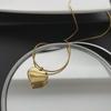Ожерелье из титановой стали Gold Love Clavicle – минималистичный, холодный стиль, универсальный, шикарный нишевый дизайн для женщин