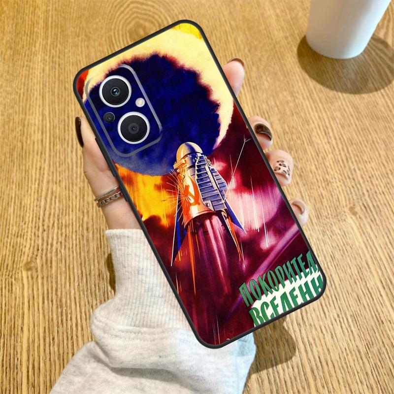 СССР Советское Космическое Пропагандистское Искусство Чехол Для OPPO Reno 12F 11F 13F 14F 8T 8 Lite 10 11 12 13 14 OPPO Find X8 X6 X5 X9 Pro Чехол