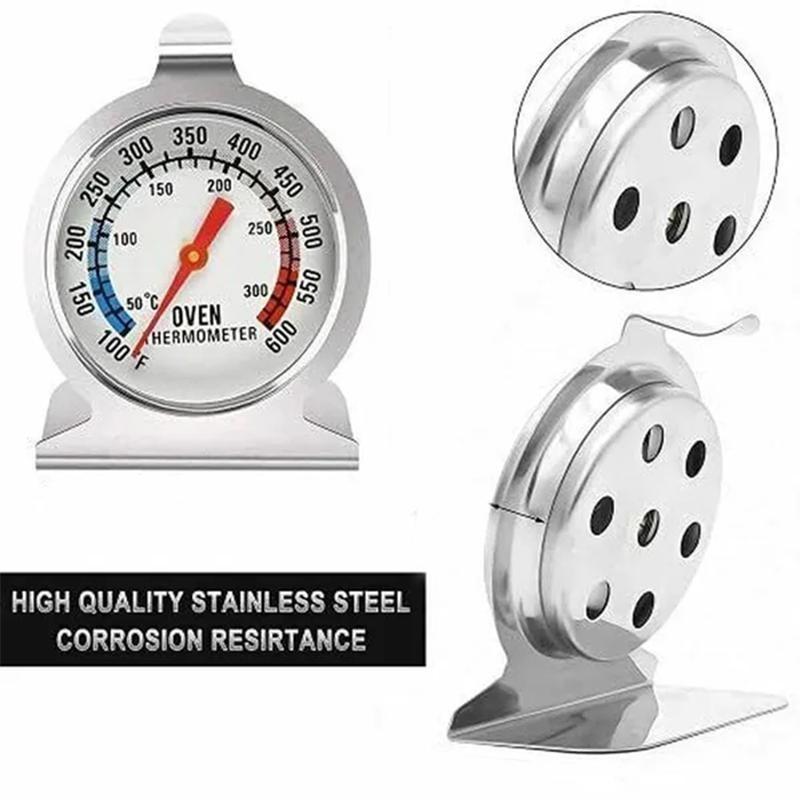1 шт. термометр для духовки, термометр для духовки из нержавеющей стали, базовый тип, кухонная кулинария для выпечки барбекю, 50-300 °C/100-600 °F