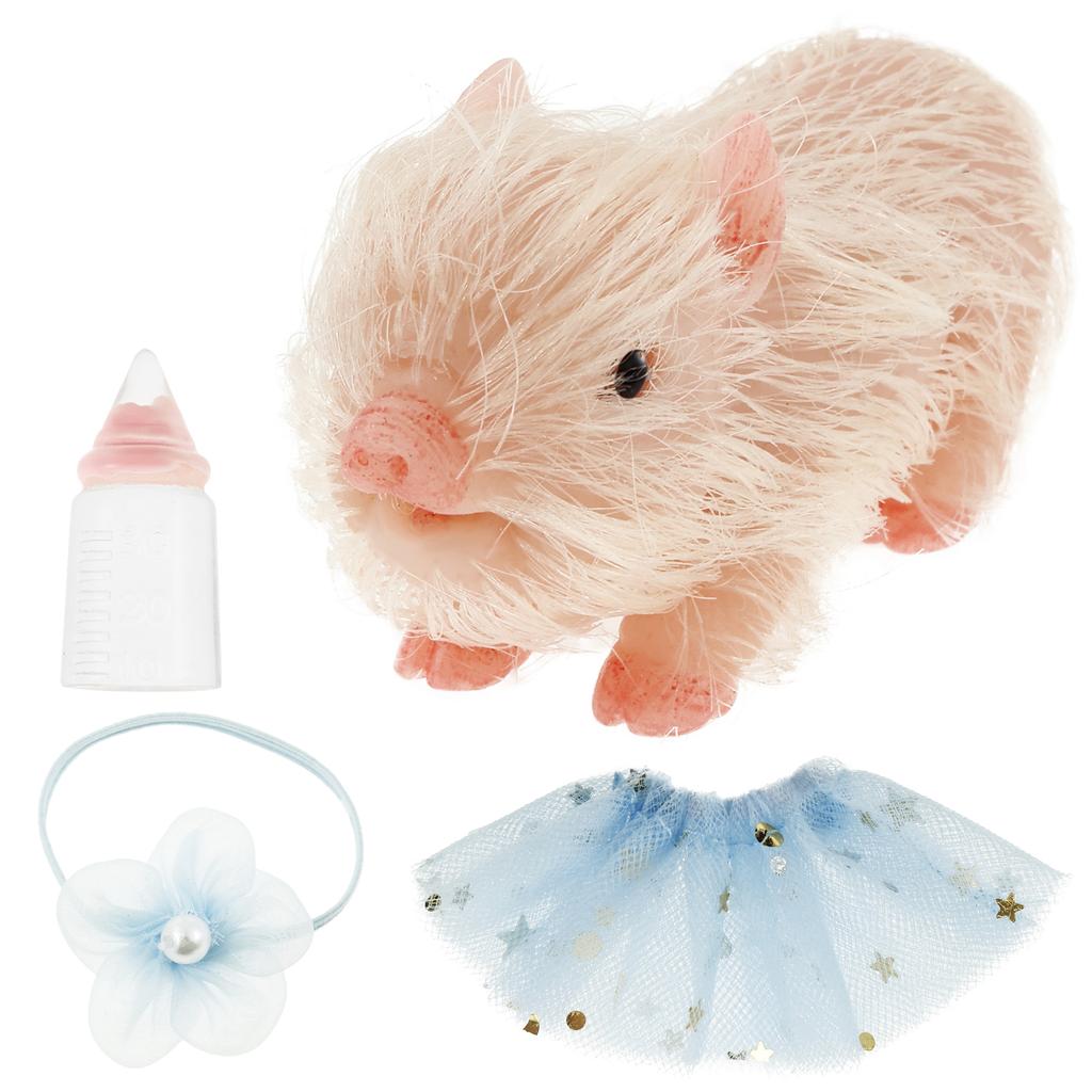 Мини Реборн Кукла Полный Силикон Кукла Поросенок Игрушка Реалистичная Реборн Новорожденный Кукла Поросенок Игрушка для Снятия Стресса Рождественский Подарок с Аксессуарами