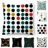 Home Decoration Bedroom Living Room Car Cushion Cover Pillowcase Colorful Dot Decorative Sofa
