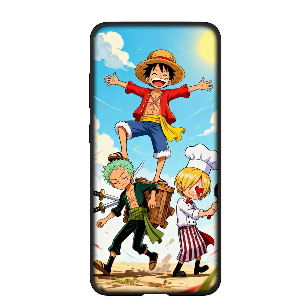 Чехол для iPhone 17 15 16 Plus Xiaomi Poco X7 X6 F8 F7 M8 C85 C75 C71 Redmi Note 14 12 11 13 Pro Max A4 14C 13C 15C Луффи Ван Пис Санджи Ророноа Зоро