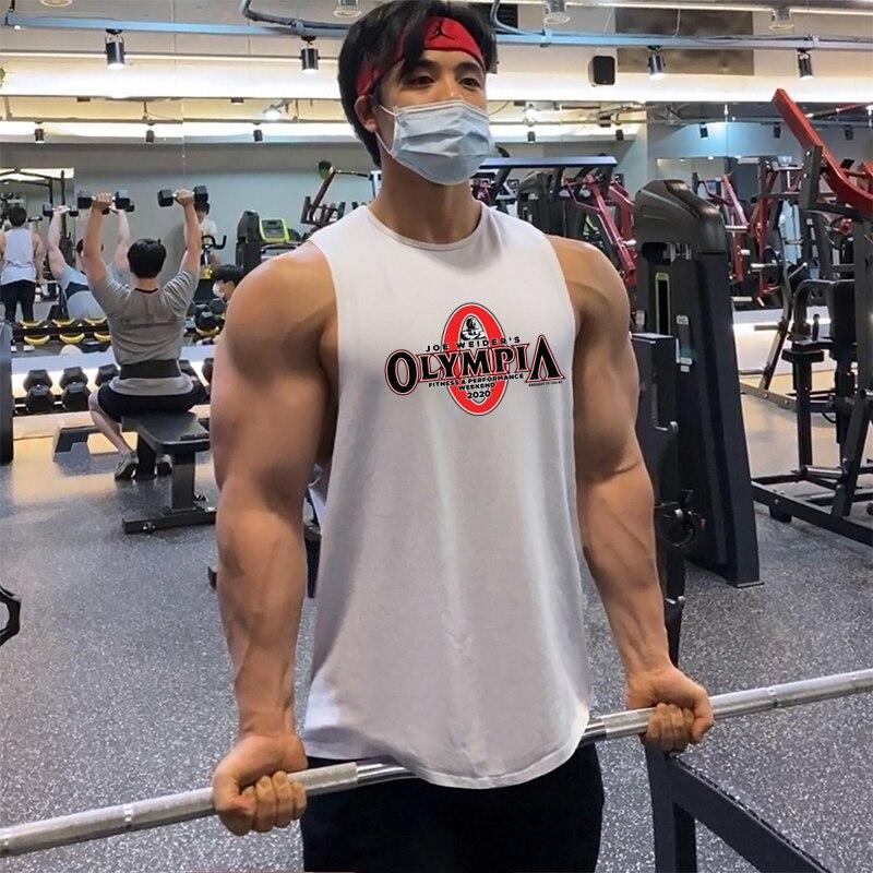 Новая мужская одежда для тренировок, хлопковый жилет для фитнеса, бега, майка без рукавов, спортивные модные майки для бодибилдинга