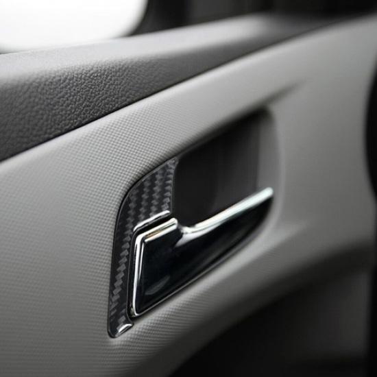 4 шт. Накладки на ручки дверей салона из углеродного волокна для Chevrolet Sonic 2012-2016