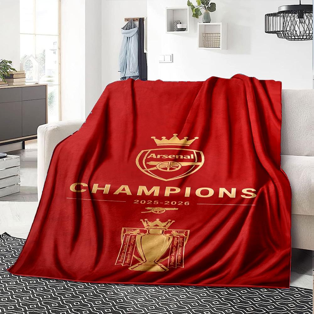Arsenal Blanket Comfortable Great for Seaside Bed Picnics Four Seasons Multipurpose Warmthful Decor Gifts For Family Or Friends