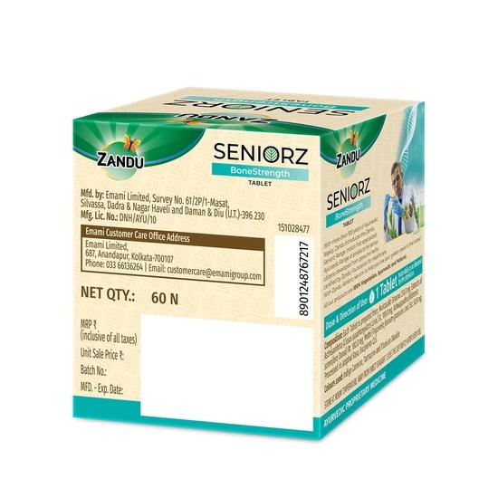 Carbamide Forte Zandu Seniorz BoneStrength Tablets 60-count