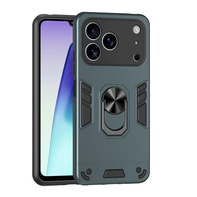 Бронированный противоударный чехол Capa Phonecase для iPhone 17 Air 16 15 14 Plus 13 12 17 Pro Чехол Магнитное кольцо Подставка Держатель Funda Coque