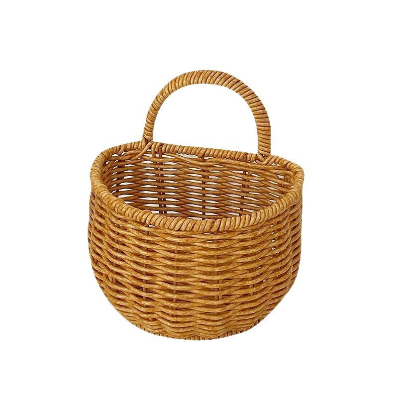 Boho Chic Wall Hanging Basket Handcrafted for Kitchen Storage and Ginger Holder