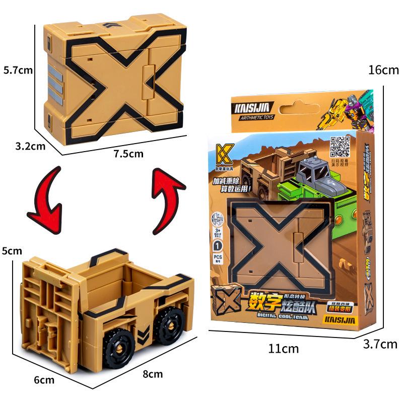 Children's Educational Digital Toys Deformed Robot Boy 0-9 Digital Assembly Robot Building Blocks