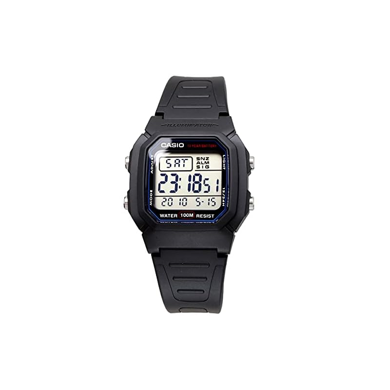 [Casio] CASIO Стандартные цифровые мужские часы W-800H-1AV Черные (Зарубежная модель) [Использовал]