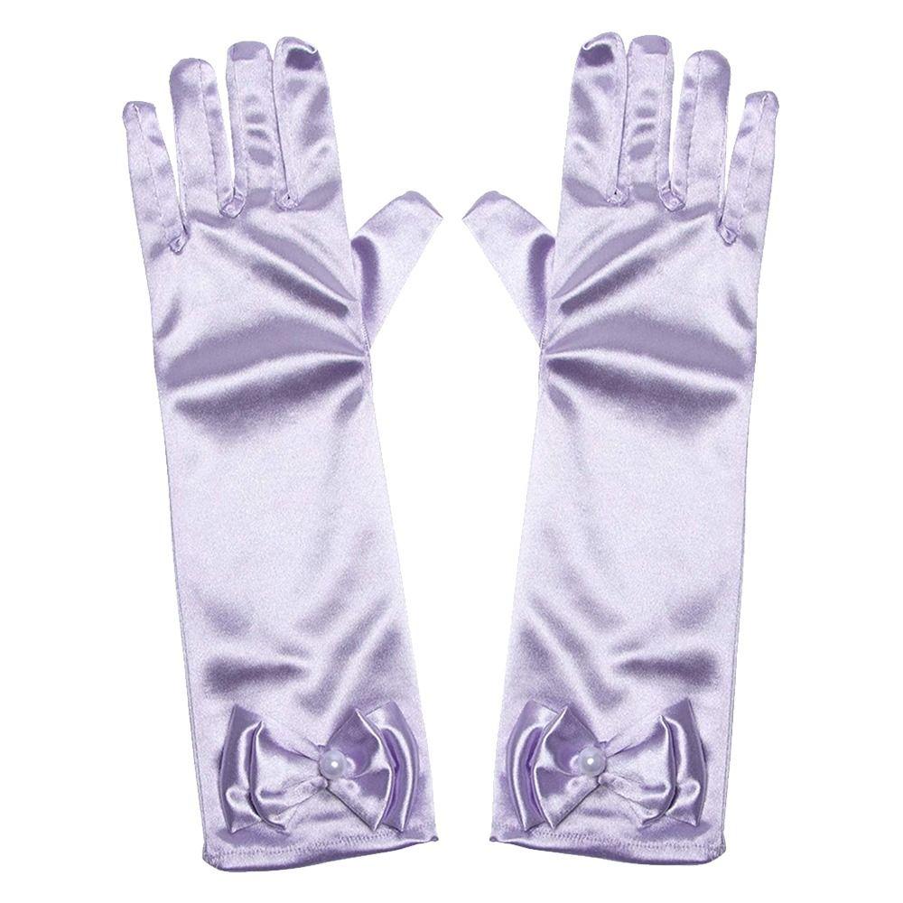 Dance Performance Full Finger Mittens Stage Gloves Princess Skirt Accessories Children Long Gloves