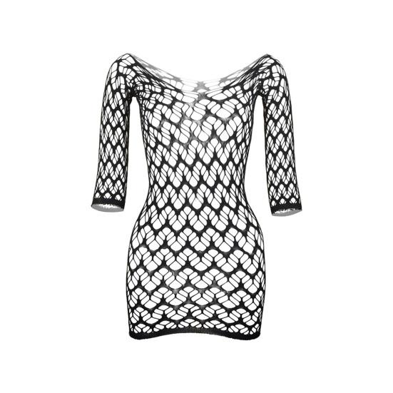 Women Summer Beach Cover-up Hollow Out Long Sleeves Slim Fit Low-cut V Neck Backless See-through Bikini