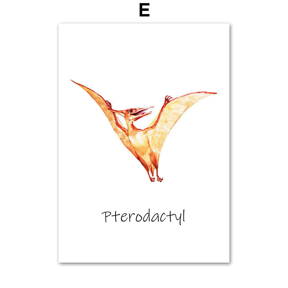 Динозавр Юрского периода Диплодок T Rex Обучающие настенные художественные картины на холсте Плакаты на скандинавскую тему и принты настенные панно Декор детской комнаты