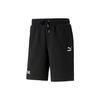 Solid Color Drawstring Straight-Leg Casual Shorts Men Bottoms Black 622542-01