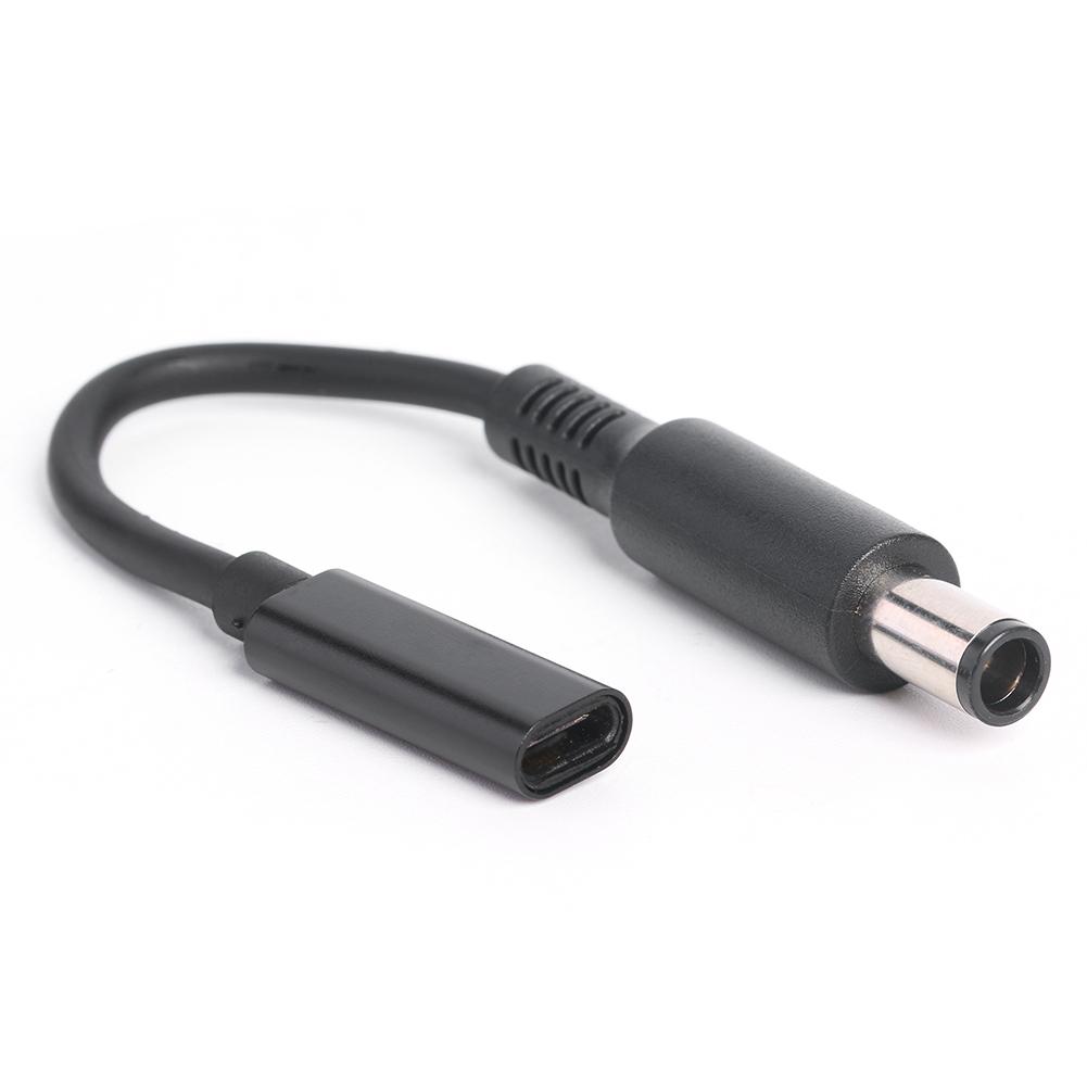 Кабель-адаптер зарядного устройства USB Type C PD (розетка) на DC Jack 7.4x5.0мм для ноутбука DELL
