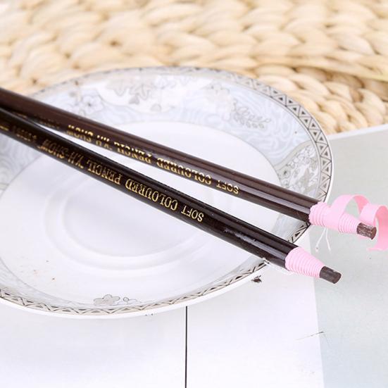 6 шт. Карандаш для бровей с отрывным грифелем на шнурке, Водостойкий, Устойчивый к поту, Натуральный, Стойкий, Не размазывающийся, Женский карандаш для бровей для микроблейдинга