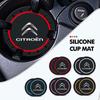 OCDK9 2pcs Silicone Car Water Cup Holder Coaster Anti Slip Pad Mat For Citroen C5 C1 C2 C6 C4L DS3 DS4 DS5 C-Elysee Grand Berlingo