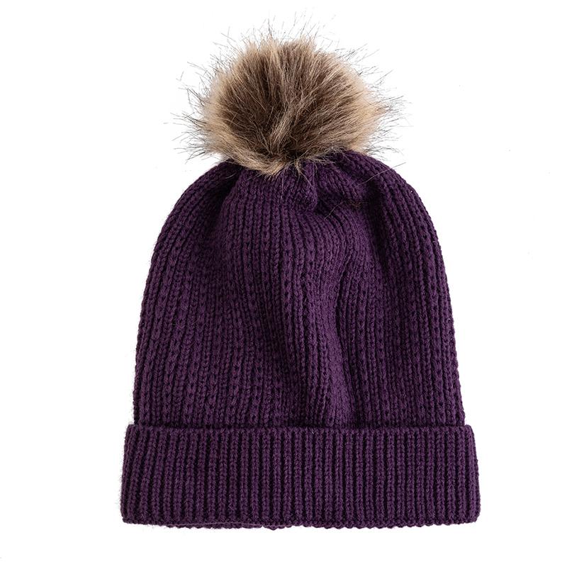 New Candy Colors Winter Hat Women Pompoms Hat Soft Trendy Beanie Hat Basic Daily Leisure Cap