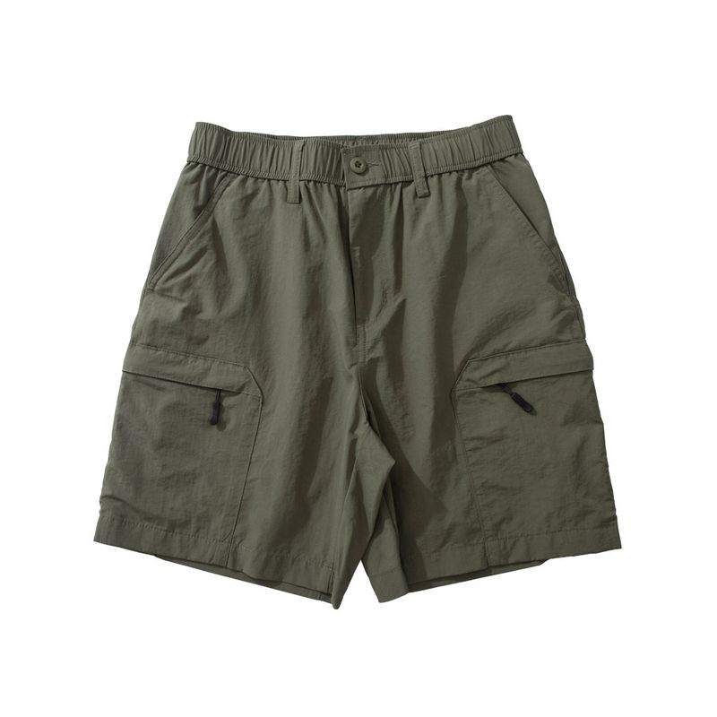 Parka Shorts Men's Summer Thin Quick-Drying Outdoor Leisure All-Match Middle Pants Fashion Brand Trend Straight-leg Loose Fifth Pants
