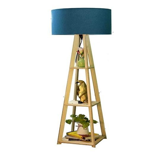 Мебельная деревянная напольная лампа из тикового дерева с напольной лампой для гостиной, спальни