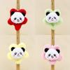 Cute 12cm Panda Stuffed Animal With Vibrant Flower Accent Perfect Key Accessory