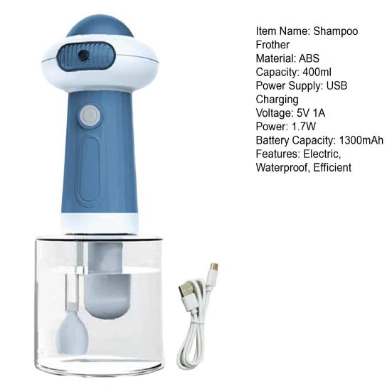 400ml Electric Foaming Shampoo Dispenser for Dog And Cat Bath Rechargeable Soap Shampoo Frother Bubble Machine Pet Bathing Accessory