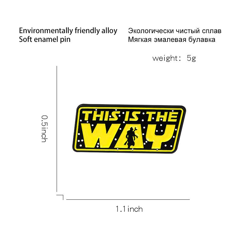 Забавный баннер Эмалевые значки Пользовательский текст Диалог Путь Броши Джинсовые лацканы Значок Крутой панк-стиль Ювелирные изделия для женщин Подарки