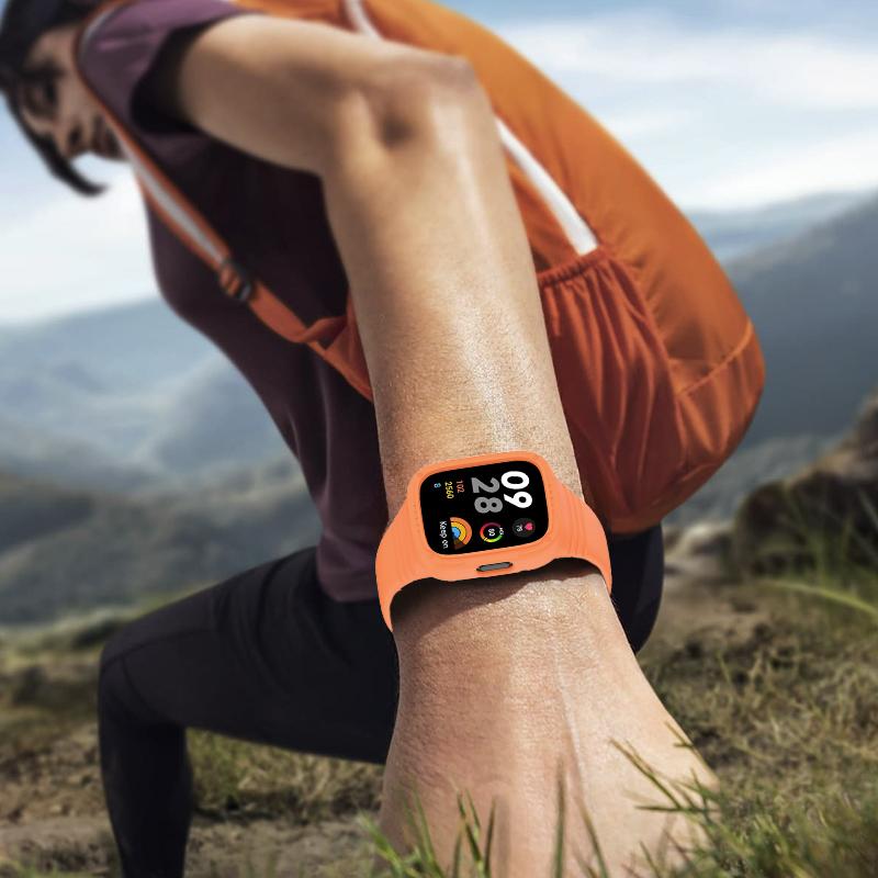 Силиконовый ремешок с чехлом для Redmi Watch 3/Redmi Watch 3, сменный браслет с активным ремешком, защитный чехол
