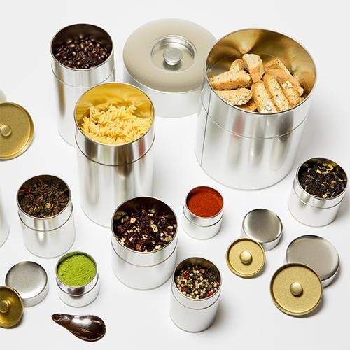 Kotodo Takahashi Seisakusho Tea Caddy Fabric Can, Flat Can, 100g