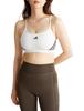 Adidas Aeroreact Training Light Support Size Three-Stripes Bra, Women's, IKV31, White/Black (IU1716), J/M/CD