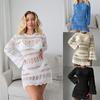 Stylish Mesh Long Sleeve Beach Cover-Up for Sun Protection
