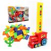 Domino Car Electric Small Train Head With Sound And Light Automatic Licensing Children'S Educational Desktop Toys
