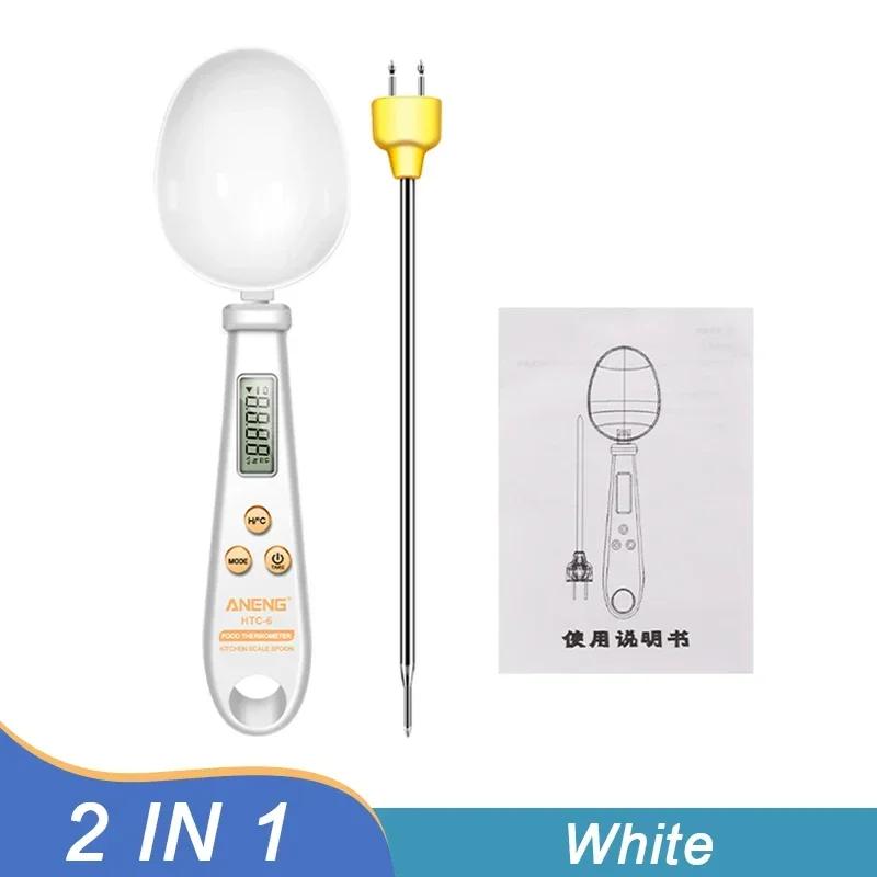 2-в-1 ЖК-цифровые портативные кухонные весы мерная ложка грамм муки и круп ложка вес кофе термометр для еды