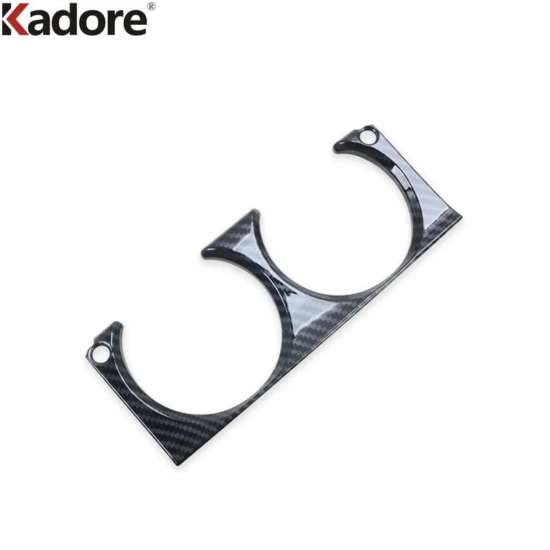 Car Center Console Water Cup Holder Frame Cover Trim For Toyota Sienna    Carbon Fiber Interior Moulding Accessories