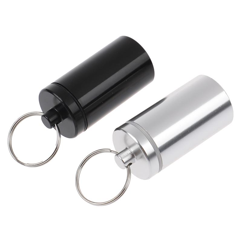 Мини-Металлический Водонепроницаемый Сплав Таблетница Чехол Бутылка Держатель Для Лекарств Контейнер