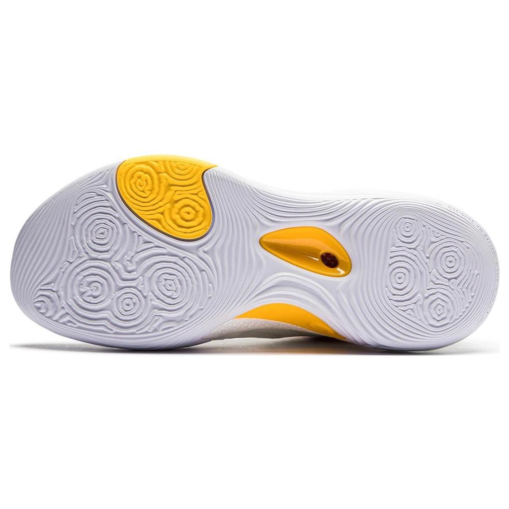 Li Ning YuShuai 17 Износостойкие Баскетбольные Кроссовки Средней Высоты Мужские Бело-Красные ABAT043-16