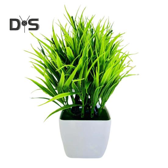 Искусственные зеленые растения в горшках, домашний офис, стол, центральная часть свадебной вечеринки, пластиковая искусственная зелень, бонсай, украшение для рабочего стола в помещении и на открытом воздухе