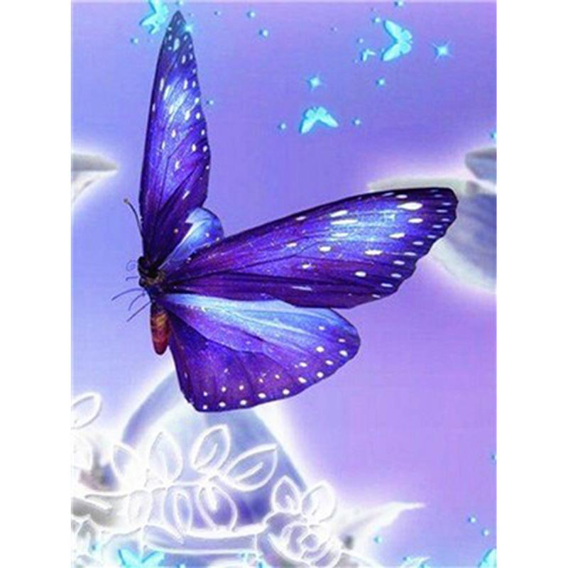 DIY Butterfly 5D Diamond Painting Full Round Drill Cross Stitch Animal Diamond Embroidery Resin Mosaic Wall Art Home Decor Gift